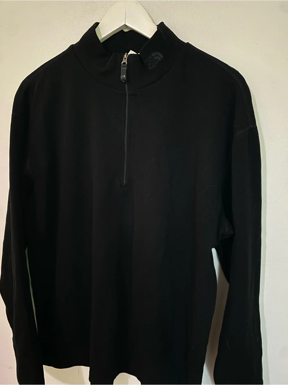 The North Face Men's Black Quarter Zip Pullover Fleece Flight Series polyester